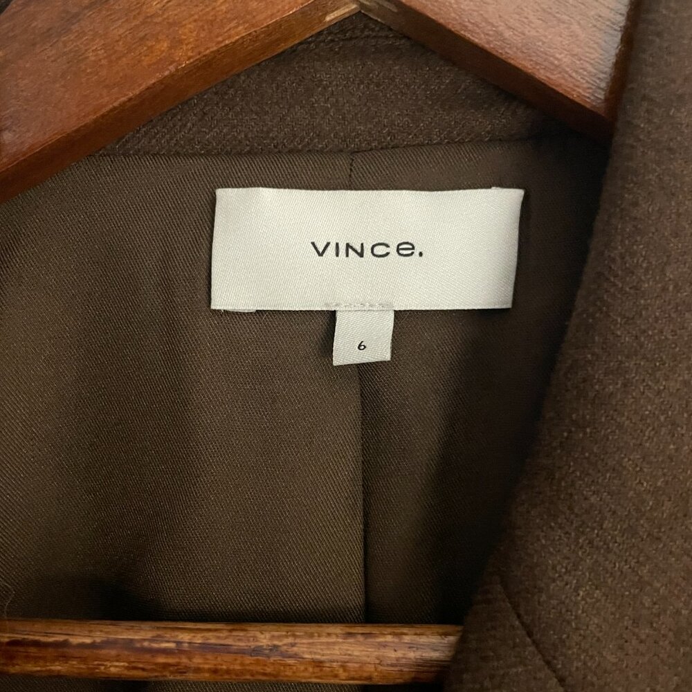 Vince Double-Breasted Blazer in Hickory, Size 6, Excellent Condition - Picture 6 of 12